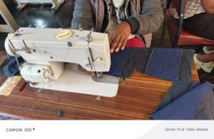 Woman sewing the pad