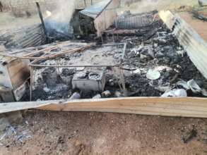 The original home after the fire