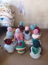 Kiddies receive beanies