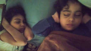 Bisan (7) and Kinan (3)