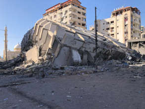 Destruction in Gaza following Israeli strikes