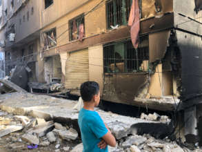 Destruction in Gaza following Israeli strikes
