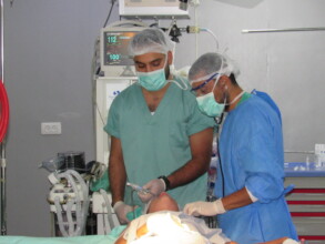 Patient at the OT with Anaesthesiologist