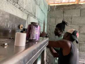 Venel and Renaldo working on the WaterHouse