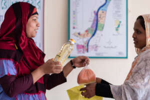 Providing food and cooking oil