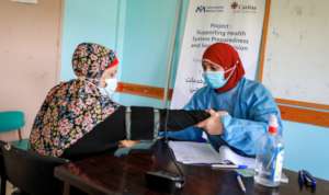 Our Mobile Medical Team in Gaza treats a patient