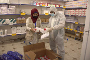 Our team distributed supplies to health facilities