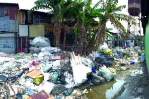 The village covered in garbage