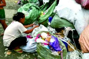 The village covered in garbage