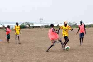 Female soccer at Kalubeyei, Kakuma Camp
