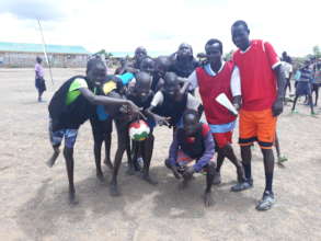 Soccer clinic in Kakuma Refugee Camp