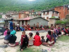 Community level health education at Bajura.