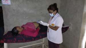 Antental check up at PHASE supported health post.