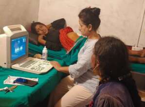 PHASE staff perform ultrasound check for Anjana