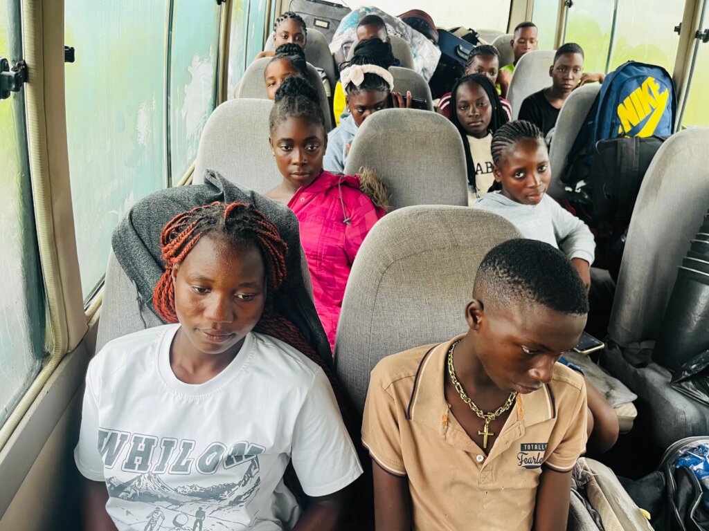 Students en route to high school!