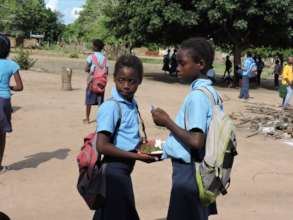 Girls from Bombofo village
