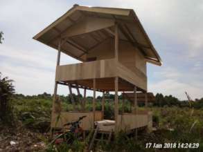 Finished cabin for staff and volunteers to sleep