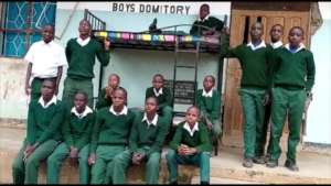 Boys from New Dormitory with New Bed