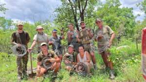 PNHF Team with bundles of snares removed