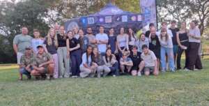 Dutch students attending a presentation
