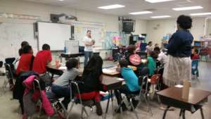 Central Elementary students meeting the animals!