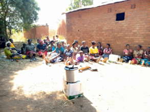 Training women on how to use the cookstove