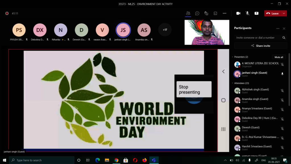 Online session for school students