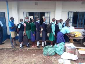 primary school girls ready for high school entry
