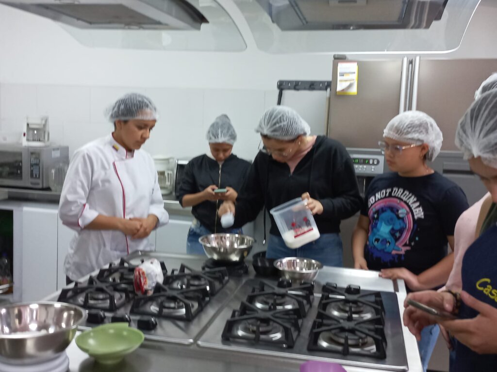 Girls enyoing a cooking class