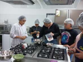 Girls enyoing a cooking class