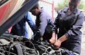 Training female car mechanics in Nairobi slum