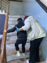 Ahmed Climbing Stairs