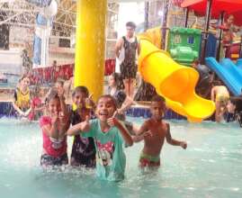 The first time some kids ever went to a water park