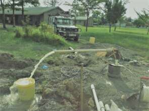 Test pumping water clearing up