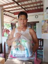 Distributed food packages to families