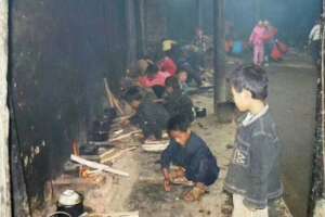 A regular scene in Lilian's elementary school