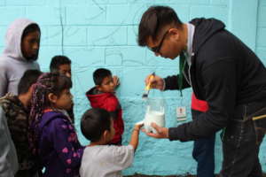 Painting a mural