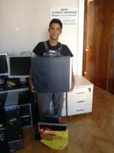 Denis with his new PC