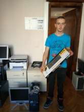 Kristian with his new PC