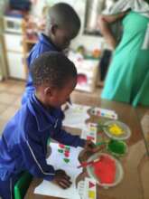 Creative art activity at Ubunye Educare Centre