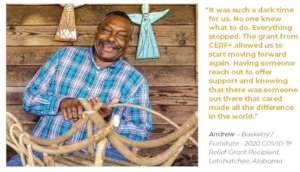 Andrew, COVID-19 Relief Grant Recipient