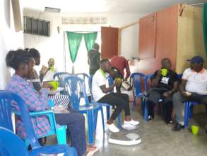 The community health workers during the break