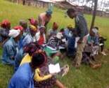Another SHG receiving training about saving money
