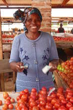 Jean at her stall