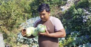 Selling vegetables for livelihood
