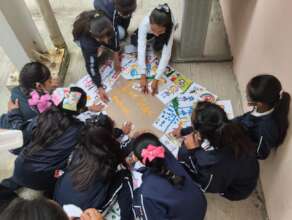 Girls during a workshop