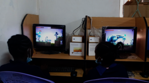 Class 5 students compete in a coding game