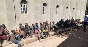 Children outside the existing Day Centre