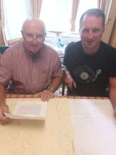 Ian Harvey (on right) with Jim Smith