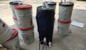 preparing water filters for jungle families